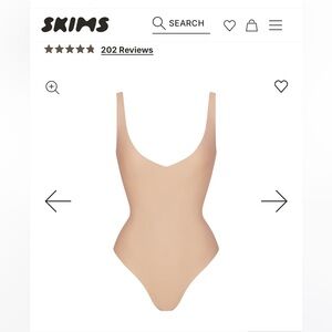 SKIMS body suit SZm color is clay  new with tags shape wear